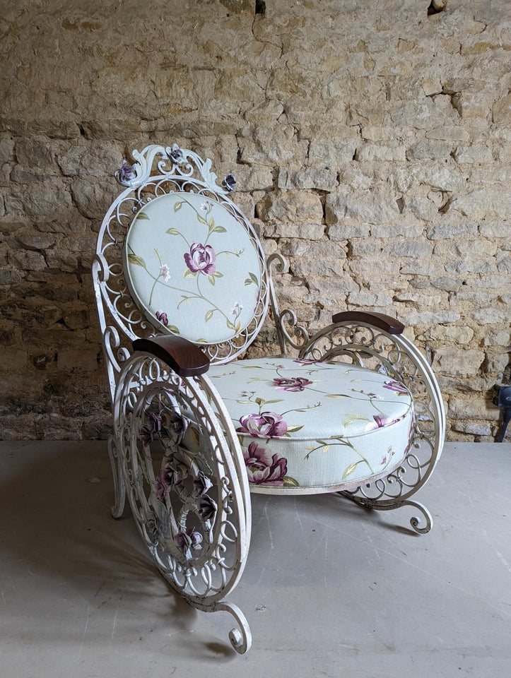 Pair of Late 19th Century / Early 20th Century Fine Wrought Iron Chairs