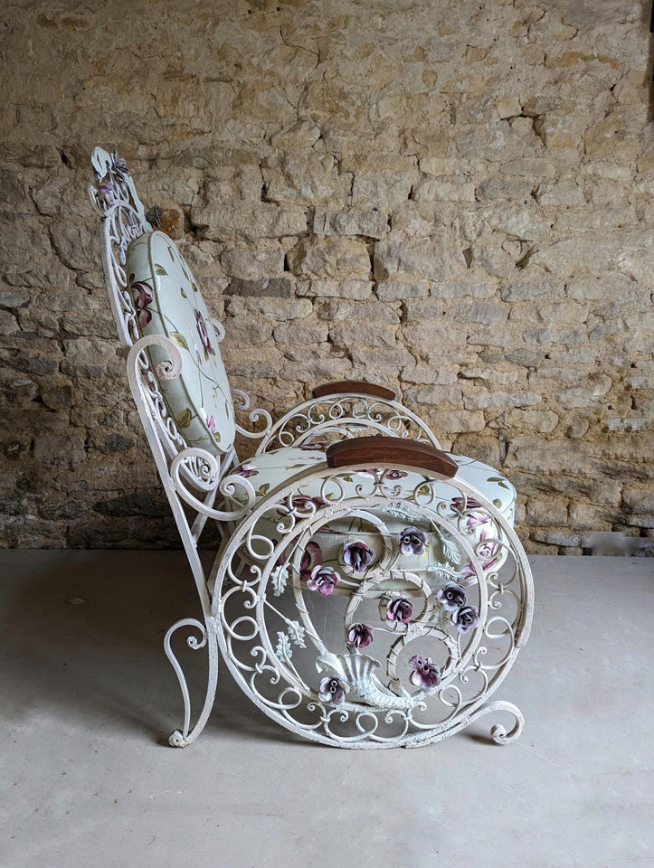 Pair of Late 19th Century / Early 20th Century Fine Wrought Iron Chairs