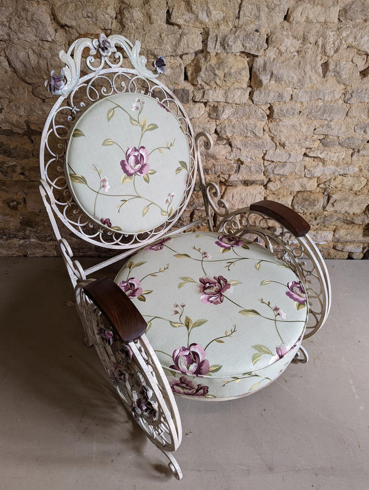 Pair of Late 19th Century / Early 20th Century Fine Wrought Iron Chairs