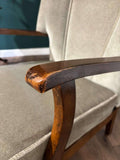 Art Deco Walnut Framed Armchair