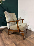 Art Deco Walnut Framed Armchair