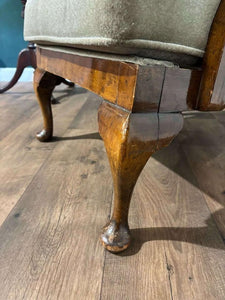Art Deco Walnut Framed Armchair